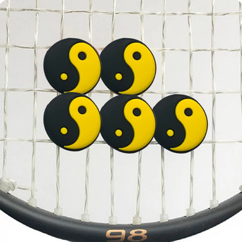 Λιανική νέα δόνηση ρακέτρων δόνησης Dampeners Silicone Anti-Vibration Tennis Shockproof απορροφητή χαμόγελο προσώπου σοκ μαξιλάρι αξεσουάρ