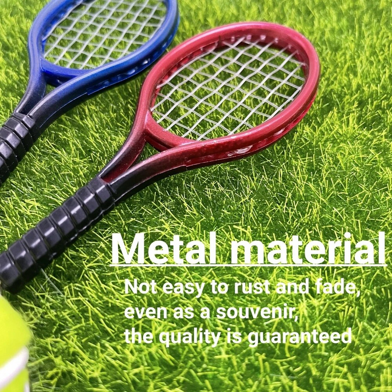 Tennisereketi võtmehoidja – armas sportlik minivõtmehoidja auto 6 värvi ripatsiga võtmehoidja, spordi võtmehoidja, kes armastavad sporti Kingitused 17248