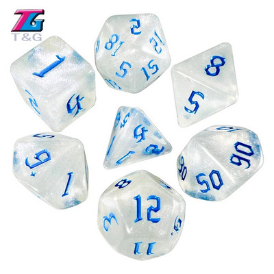 DND Cubes MTG Dice RPG Dice Amazing Colors Mixing Fantasy Starlight Effect Μοναδικά στυλ γραμματοσειράς ρετρό για παιχνίδια με χαρτιά