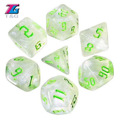 DND Cubes MTG Dice RPG Dice Amazing Colors Mixing Fantasy Starlight Effect Μοναδικά στυλ γραμματοσειράς ρετρό για παιχνίδια με χαρτιά