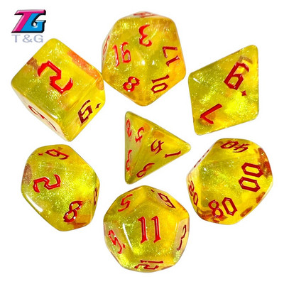 DND Cubes MTG Dice RPG Dice Amazing Colors Mixing Fantasy Starlight Effect Μοναδικά στυλ γραμματοσειράς ρετρό για παιχνίδια με χαρτιά