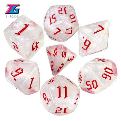 DND Cubes MTG Dice RPG Dice Amazing Colors Mixing Fantasy Starlight Effect Μοναδικά στυλ γραμματοσειράς ρετρό για παιχνίδια με χαρτιά