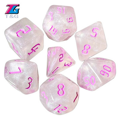 DND Cubes MTG Dice RPG Dice Amazing Colors Mixing Fantasy Starlight Effect Μοναδικά στυλ γραμματοσειράς ρετρό για παιχνίδια με χαρτιά
