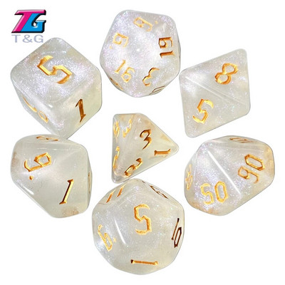 DND Cubes MTG Dice RPG Dice Amazing Colors Mixing Fantasy Starlight Effect Μοναδικά στυλ γραμματοσειράς ρετρό για παιχνίδια με χαρτιά