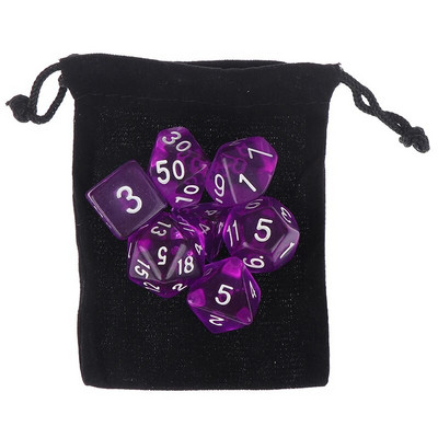 7 buc/set DnD Set de zaruri poliedrice pentru jocuri de masă RPG MTG D4 D6 D8 D10 D% D12 D20 6 culori pentru alegere