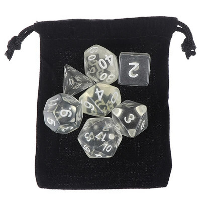 7 buc/set DnD Set de zaruri poliedrice pentru jocuri de masă RPG MTG D4 D6 D8 D10 D% D12 D20 6 culori pentru alegere