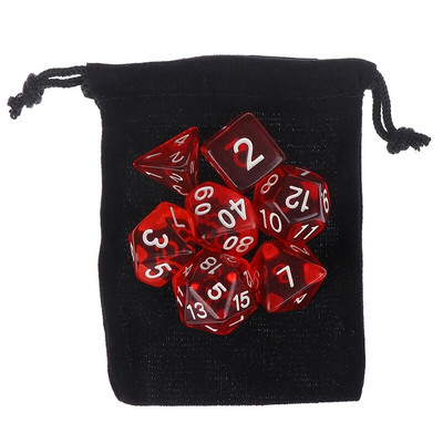 7 buc/set DnD Set de zaruri poliedrice pentru jocuri de masă RPG MTG D4 D6 D8 D10 D% D12 D20 6 culori pentru alegere