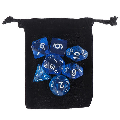 7 buc/set DnD Set de zaruri poliedrice pentru jocuri de masă RPG MTG D4 D6 D8 D10 D% D12 D20 6 culori pentru alegere
