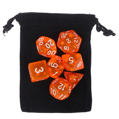 7 buc/set DnD Set de zaruri poliedrice pentru jocuri de masă RPG MTG D4 D6 D8 D10 D% D12 D20 6 culori pentru alegere