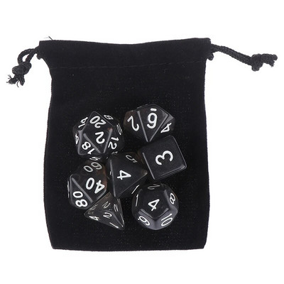 7 buc/set DnD Set de zaruri poliedrice pentru jocuri de masă RPG MTG D4 D6 D8 D10 D% D12 D20 6 culori pentru alegere