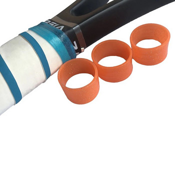 Χρώμα φθορισμού δακτυλίου σιλικόνης λαβές ρακέτας τένις Σταθερές λαβές τένις Stretchy Sports Fix