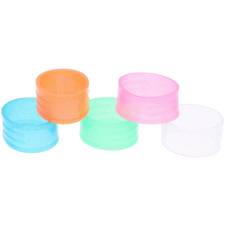 Χρώμα φθορισμού δακτυλίου σιλικόνης λαβές ρακέτας τένις Σταθερές λαβές τένις Stretchy Sports Fix