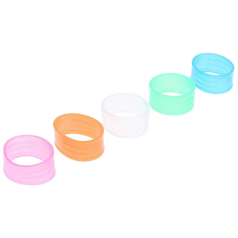 Χρώμα φθορισμού δακτυλίου σιλικόνης λαβές ρακέτας τένις Σταθερές λαβές τένις Stretchy Sports Fix