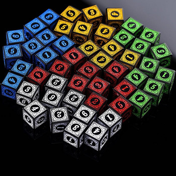 10 τεμ./Σετ 16mm D6 Ζάρια τετράγωνα γωνιακά άκρα Αριθμοί 6 όψεων Ακρυλικά Επιτραπέζια παιχνίδια Επιτραπέζια παιχνίδια Bar Pub Club Party DND