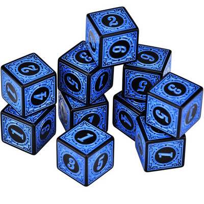 10 tk / komplekt 16 mm D6 täringud ruudukujulised servadega nurganumbrid 6 küljega täringud akrüül Mängulaud Lauamängud Baar Pubiklubi pidu DND