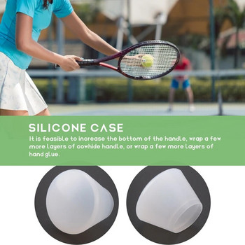 Αντικραδασμικό Ενεργειακό μανίκι σιλικόνης Κάλυμμα ρακέτας τένις Λαβή άκρο καπάκι προφυλακτήρα Αξεσουάρ λαβή Δαχτυλίδι ρακέτα Sport Overgrip