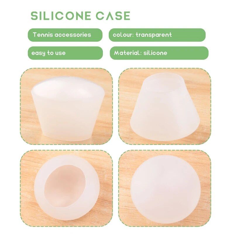 Αντικραδασμικό Ενεργειακό μανίκι σιλικόνης Κάλυμμα ρακέτας τένις Λαβή άκρο καπάκι προφυλακτήρα Αξεσουάρ λαβή Δαχτυλίδι ρακέτα Sport Overgrip