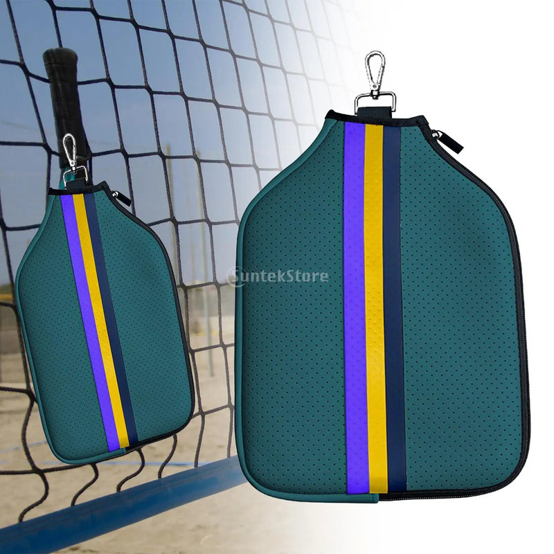 Ūdensnecaurlaidīgs lāpstiņas pārsegs - Izturīgs Pickleball Rakešu futrālis - Aizsargpiedurkne ar rāvējslēdzēju - Kvalitatīvi aksesuāri