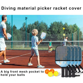 Калъф за Pickleball с чанта за съхранение на въже с предна мрежеста чанта Неопренов материал Тенис на маса Бахал Калъф за пинг-понг Paddle