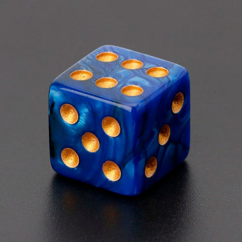 10 τμχ 15mm Πολύχρωμο ακρυλικό κύβος σε ζάρια χάντρες έξι όψεων φορητό επιτραπέζιο παιχνίδι
