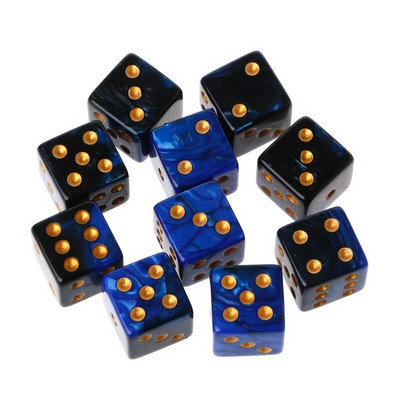 10 bucăți 15 mm cub acrilic multicolor zaruri margele șase laturi jucărie portabilă pentru jocuri de masă