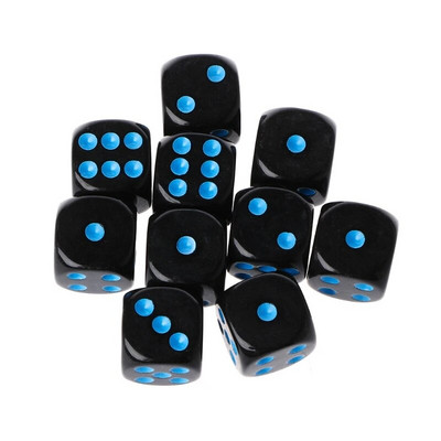 10 bucăți 15 mm cub acrilic multicolor zaruri margele șase laturi jucărie portabilă pentru jocuri de masă