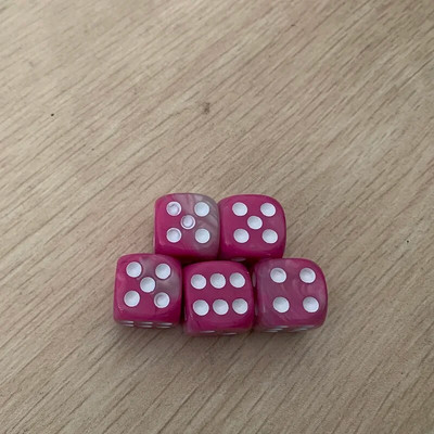 5 kom/set Dodatak za društvene igre puzzle s kockicama u dvije boje, smiješne kockice sa 6 strana, 16 mm