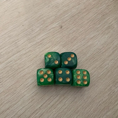 5 kom/set Dodatak za društvene igre puzzle s kockicama u dvije boje, smiješne kockice sa 6 strana, 16 mm