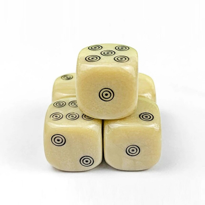 10/20 vnt. 16 mm akrilo dramblio kaulo kauliukas su maišeliu D6 kauliukas stalo žaidimams apvalioms pramogoms vakarėlio kubeliai Mahjong priedų kauliukai