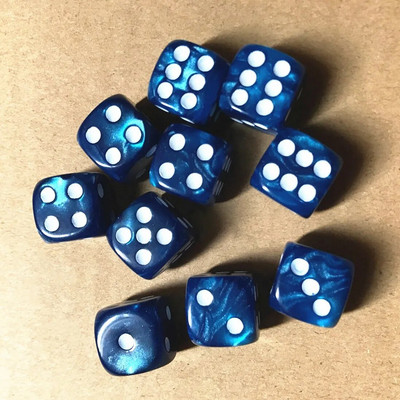 10 bucăți/set zaruri cu colț rotund, zaruri cu perle, 6 fețe, 16 mm, masă de joc, jocuri de bar, instrumente amuzante, articole de divertisment