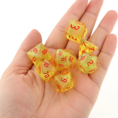 7 bucăți zaruri poliedrice, în două culori, zaruri poliedrice pentru RPG Dungeons and Dragons DND RPG MTG D20 D12 D10 D8 D6 D4 Joc de masă