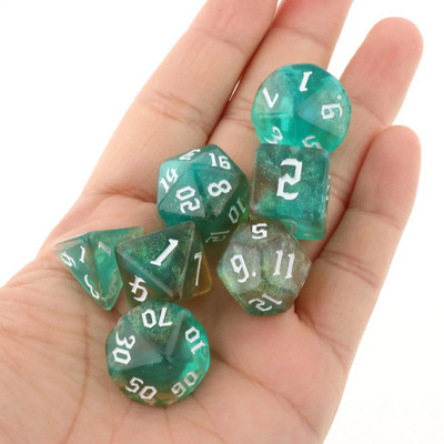 7 bucăți zaruri poliedrice, în două culori, zaruri poliedrice pentru RPG Dungeons and Dragons DND RPG MTG D20 D12 D10 D8 D6 D4 Joc de masă