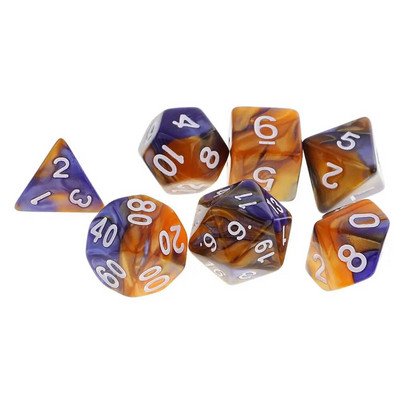 7 bucăți zaruri poliedrice, în două culori, zaruri poliedrice pentru RPG Dungeons and Dragons DND RPG MTG D20 D12 D10 D8 D6 D4 Joc de masă