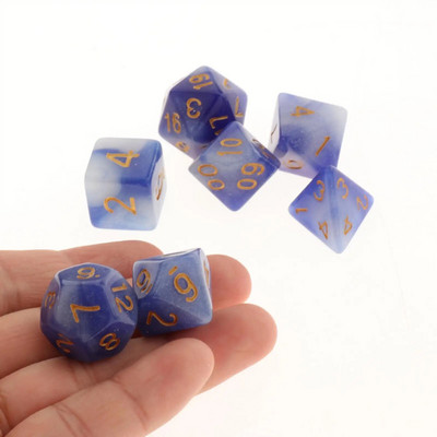 7 bucăți zaruri poliedrice, în două culori, zaruri poliedrice pentru RPG Dungeons and Dragons DND RPG MTG D20 D12 D10 D8 D6 D4 Joc de masă