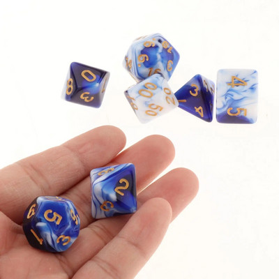 7 bucăți zaruri poliedrice, în două culori, zaruri poliedrice pentru RPG Dungeons and Dragons DND RPG MTG D20 D12 D10 D8 D6 D4 Joc de masă