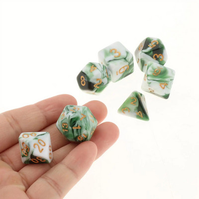 7 bucăți zaruri poliedrice, în două culori, zaruri poliedrice pentru RPG Dungeons and Dragons DND RPG MTG D20 D12 D10 D8 D6 D4 Joc de masă