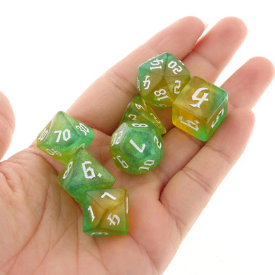 7 bucăți zaruri poliedrice, în două culori, zaruri poliedrice pentru RPG Dungeons and Dragons DND RPG MTG D20 D12 D10 D8 D6 D4 Joc de masă