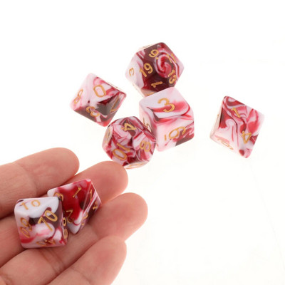 7 bucăți zaruri poliedrice, în două culori, zaruri poliedrice pentru RPG Dungeons and Dragons DND RPG MTG D20 D12 D10 D8 D6 D4 Joc de masă