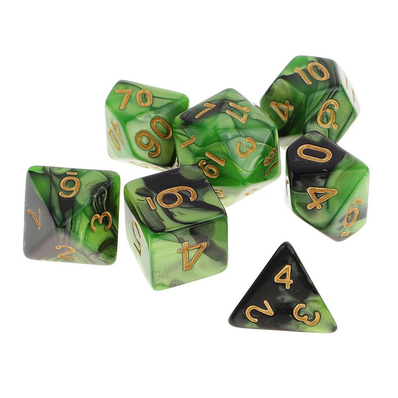 7 τμχ Polyhedral Dice Διπλά Χρώματα Πολυεδρικό παιχνίδι Ζάρια για RPG Dungeons and Dragons DND RPG MTG D20 D12 D10 D8 D6 D4 Επιτραπέζιο παιχνίδι