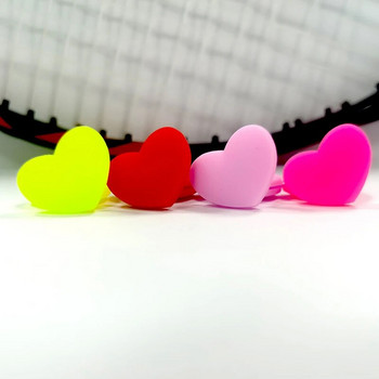 1 τεμ. Αποσβεστήρες κραδασμών ρακέτας τένις σιλικόνης Κόκκινο και ροζ αμορτισέρ ρακέτα τένις καρδιά, αμορτισέρ τένις