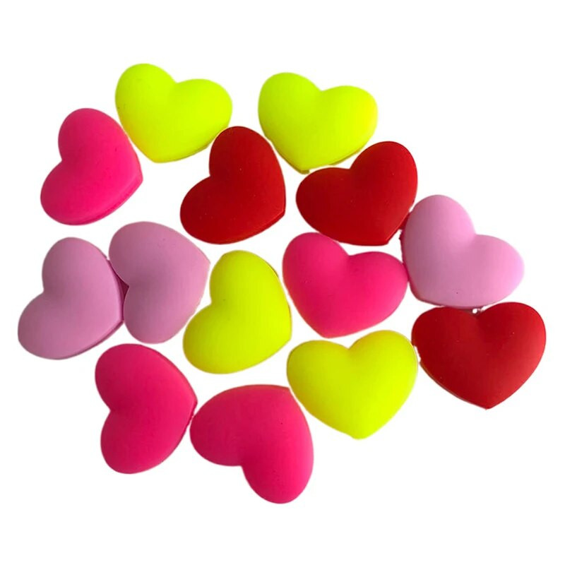 1 бр. Силиконови гасители на вибрации на тенис ракета Червено и розово сърце Амортисьор на тенис ракета, амортисьори за тенис