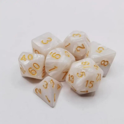 7gab./komplekts Daudzskaldnis, 7 dimensiju grebta raksta kauliņu komplekts D4 D6 D8 D10 D% D12 D20 kauliņu spēle ballīšu rekvizīti Galda Lomu spēles DND