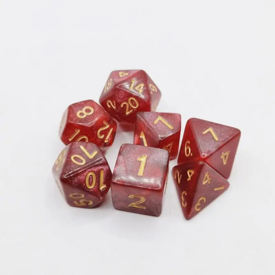 7gab./komplekts Daudzskaldnis, 7 dimensiju grebta raksta kauliņu komplekts D4 D6 D8 D10 D% D12 D20 kauliņu spēle ballīšu rekvizīti Galda Lomu spēles DND