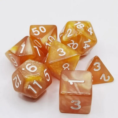 7gab./komplekts Daudzskaldnis, 7 dimensiju grebta raksta kauliņu komplekts D4 D6 D8 D10 D% D12 D20 kauliņu spēle ballīšu rekvizīti Galda Lomu spēles DND