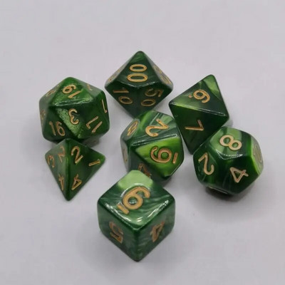 7gab./komplekts Daudzskaldnis, 7 dimensiju grebta raksta kauliņu komplekts D4 D6 D8 D10 D% D12 D20 kauliņu spēle ballīšu rekvizīti Galda Lomu spēles DND