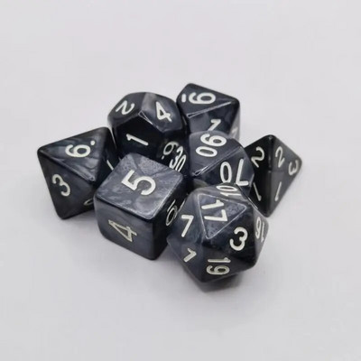 7gab./komplekts Daudzskaldnis, 7 dimensiju grebta raksta kauliņu komplekts D4 D6 D8 D10 D% D12 D20 kauliņu spēle ballīšu rekvizīti Galda Lomu spēles DND