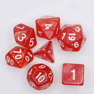 7gab./komplekts Daudzskaldnis, 7 dimensiju grebta raksta kauliņu komplekts D4 D6 D8 D10 D% D12 D20 kauliņu spēle ballīšu rekvizīti Galda Lomu spēles DND