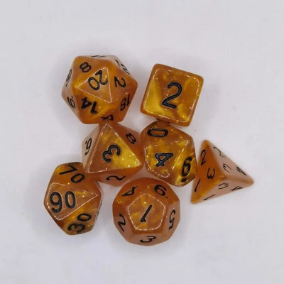 7gab./komplekts Daudzskaldnis, 7 dimensiju grebta raksta kauliņu komplekts D4 D6 D8 D10 D% D12 D20 kauliņu spēle ballīšu rekvizīti Galda Lomu spēles DND