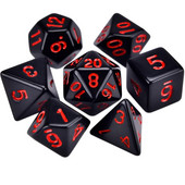 7 buc/lot Set de zaruri negru roșu zaruri poliedrice duble culori D4 D6 D8 D10 D% D12 D20 zaruri de joc