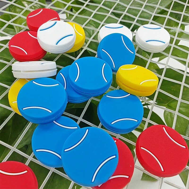 Spalvingos teniso raketės, amortizatorius, vibracijos slopintuvai, antivibraciniai silikoniniai sporto priedai, patvarūs teniso priedai